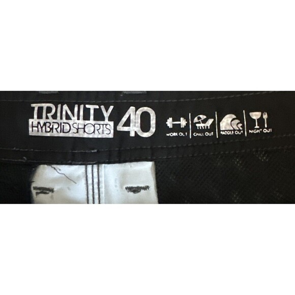 Men’s Trinity BLACK & GRAY Plaid Hybrid Shorts Size 40 - Picture 5 of 10
